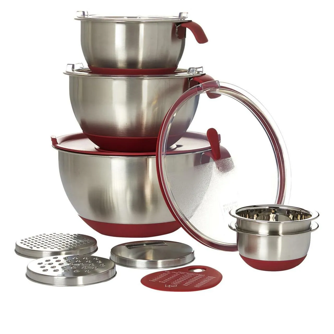 13-Piece: Wolfgang Puck Stainless Steel Mixing Bowl Set (Refurbished)