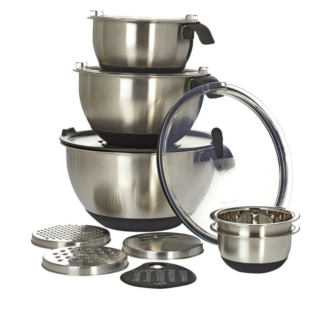 13-Piece: Wolfgang Puck Stainless Steel Mixing Bowl Set (Refurbished)