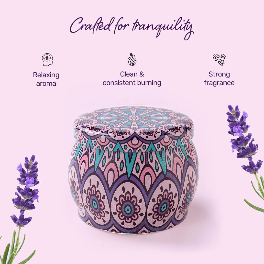 Andme Scented Candles for Home. Diwali Decoration Items for Home Decor, Gift Items, Birthday Gift, Lavender Fragrance(120 GMS Each), Pack of 2