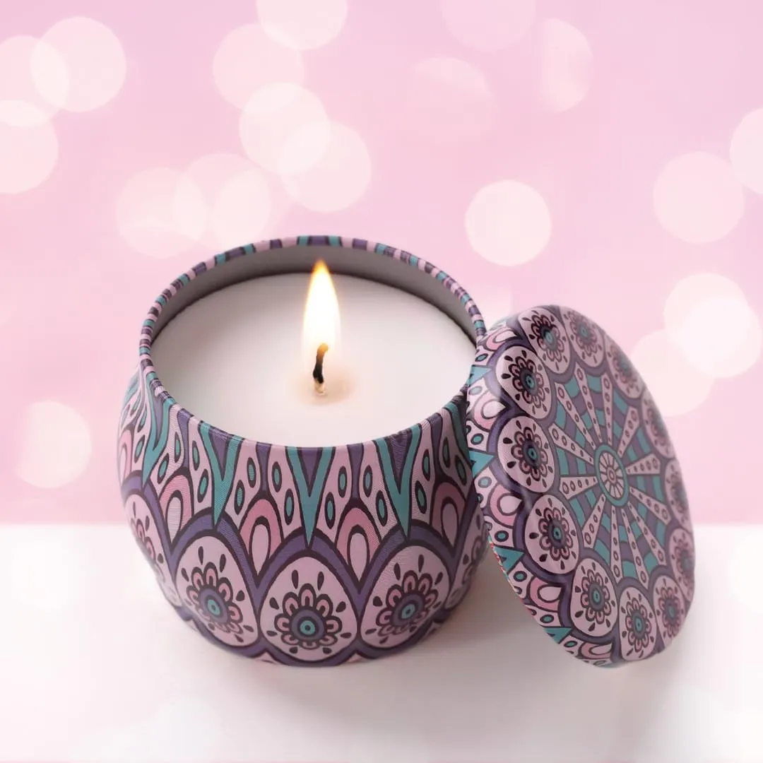 Andme Scented Candles for Home. Diwali Decoration Items for Home Decor, Gift Items, Birthday Gift, Lavender Fragrance(120 GMS Each), Pack of 2