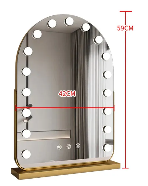 Arched Vanity Makeup Mirror with Touch Screen