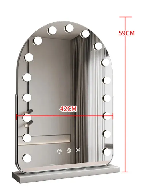 Arched Vanity Makeup Mirror with Touch Screen