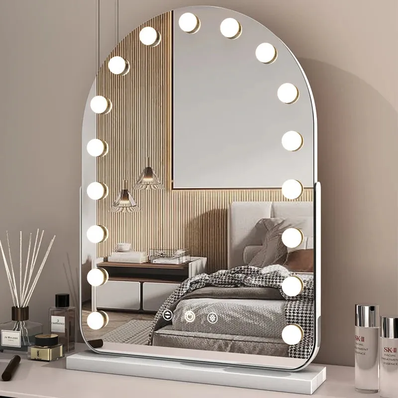 Arched Vanity Makeup Mirror with Touch Screen