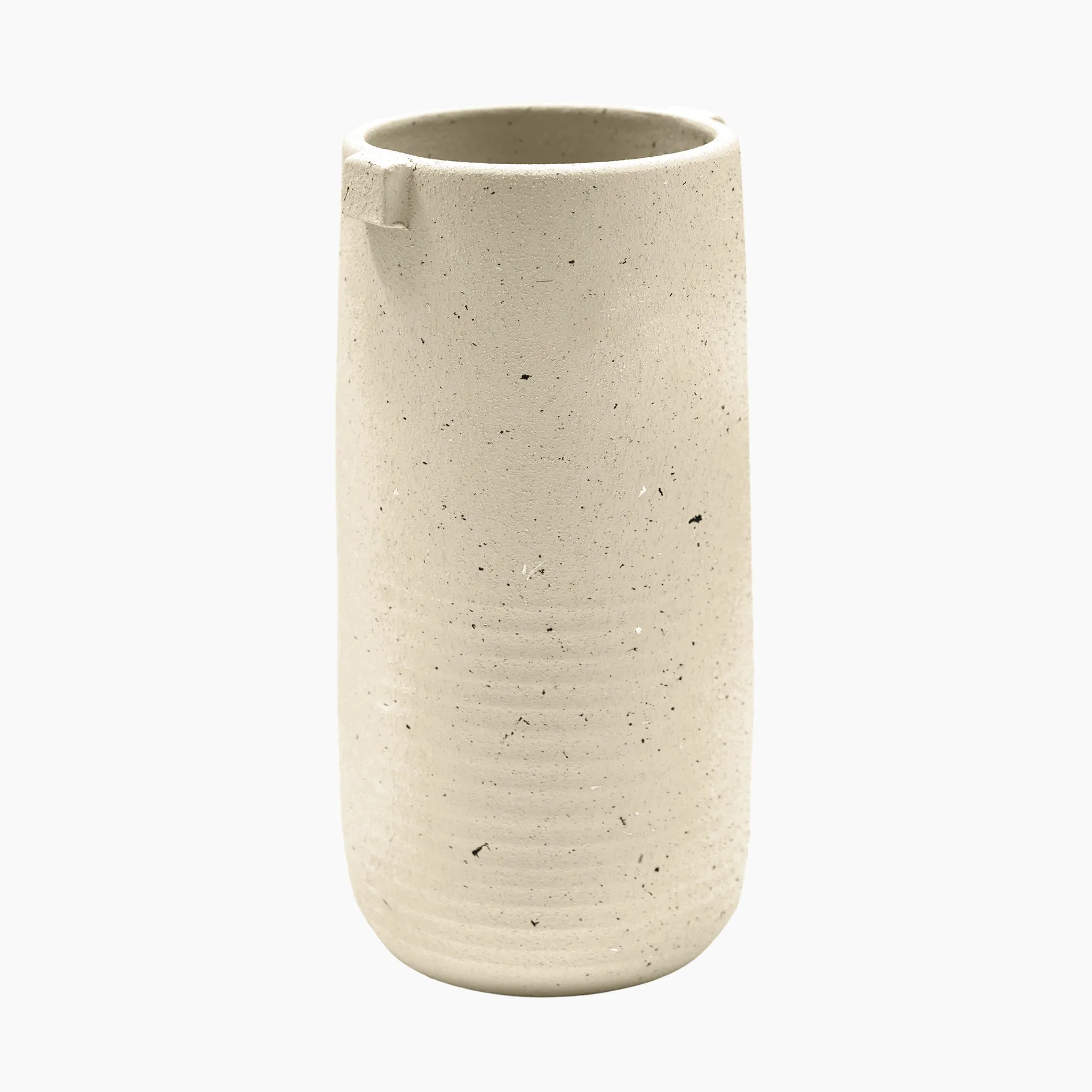 Aurora Terrazzo Handles Tall Vase in Oat