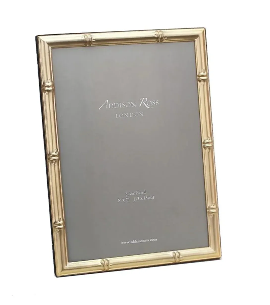 Bamboo Matte Gold Photo Frame 4x6