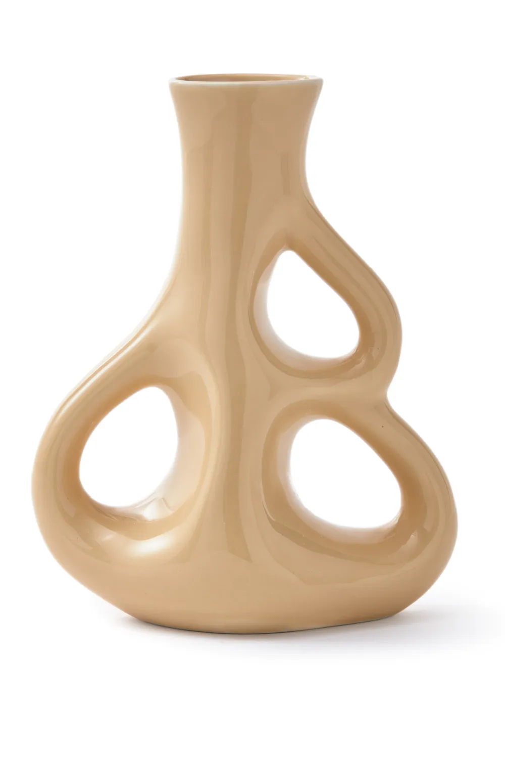 Beige Stoneware Vase S | Pols Potten Three Ears