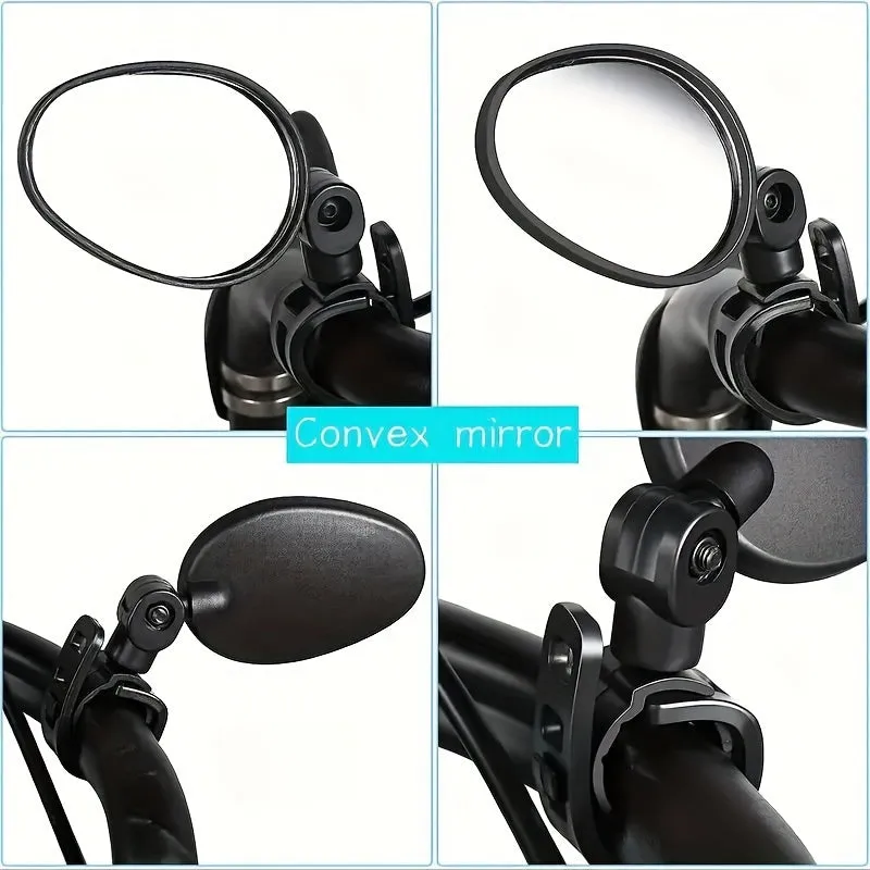 Bicycle Rearview Mirror Set for Wide Angle Reflection