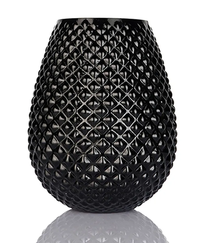 Black Porcupine Vase