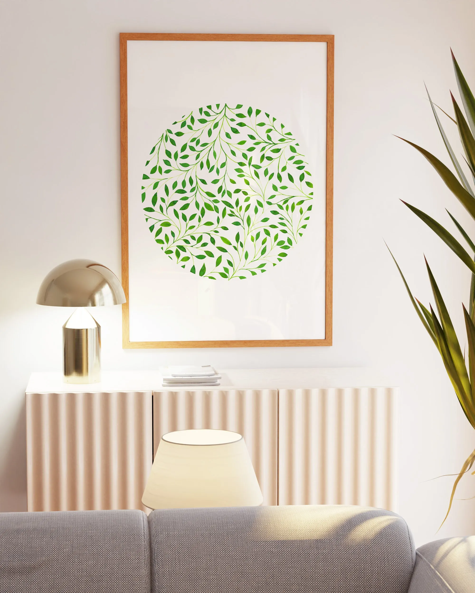 Botanical Wall Art Print 'Green Sphere' - Plant Prints, Botanical Art Prints and Botanical Illustrations