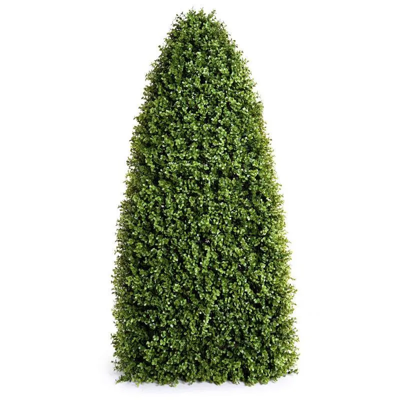 Boxwood Obelisk in Column Planter 78"H