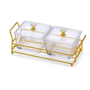 Bt Shalom Gold Elaborate Dip Bowls 3pc