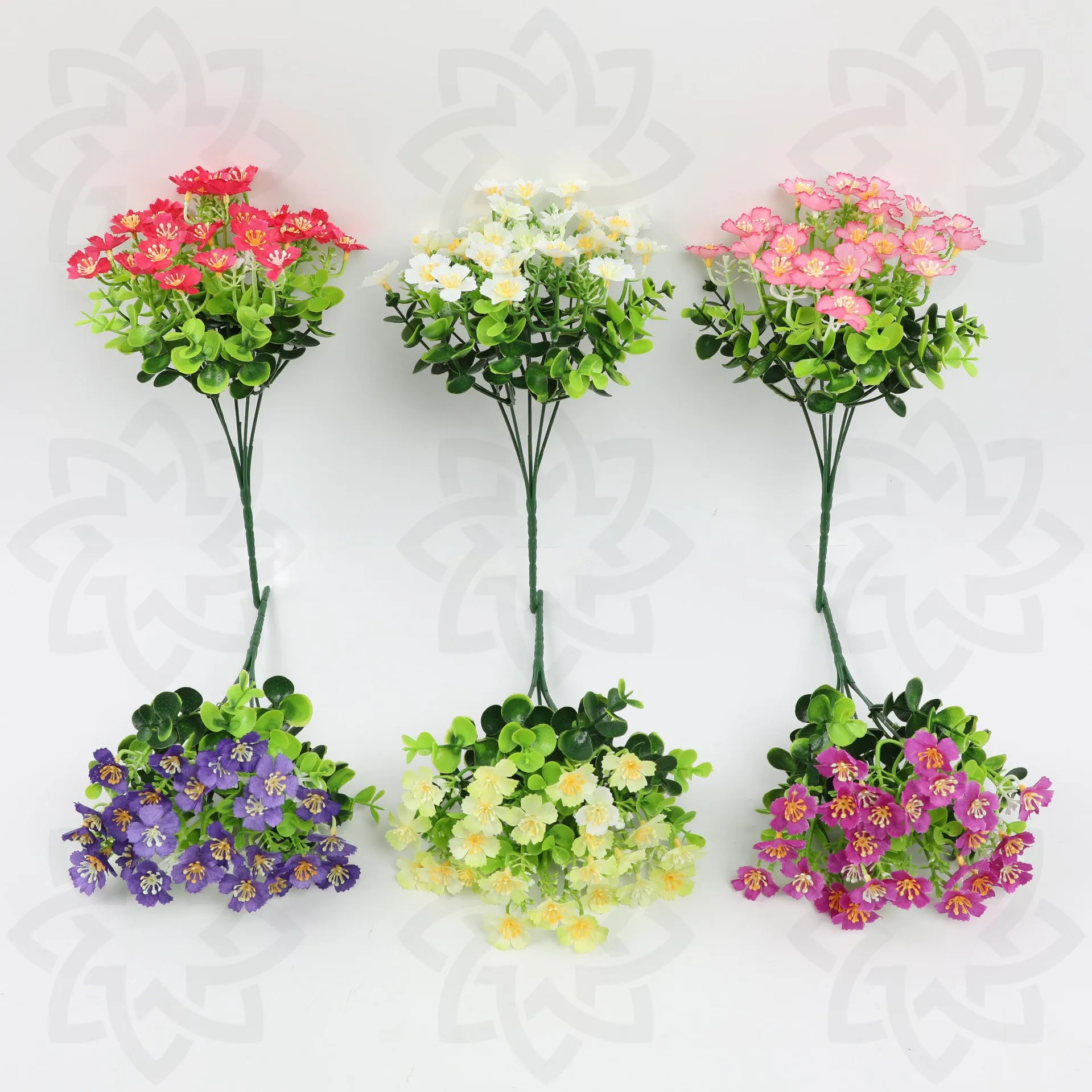 Bulk 10" Artificial Flowers Oxalis Outdoor UV Resistant Fake Outdoor Plants Wholesale