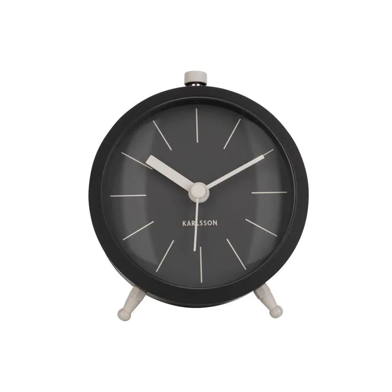 Button Alarm Clock - Black