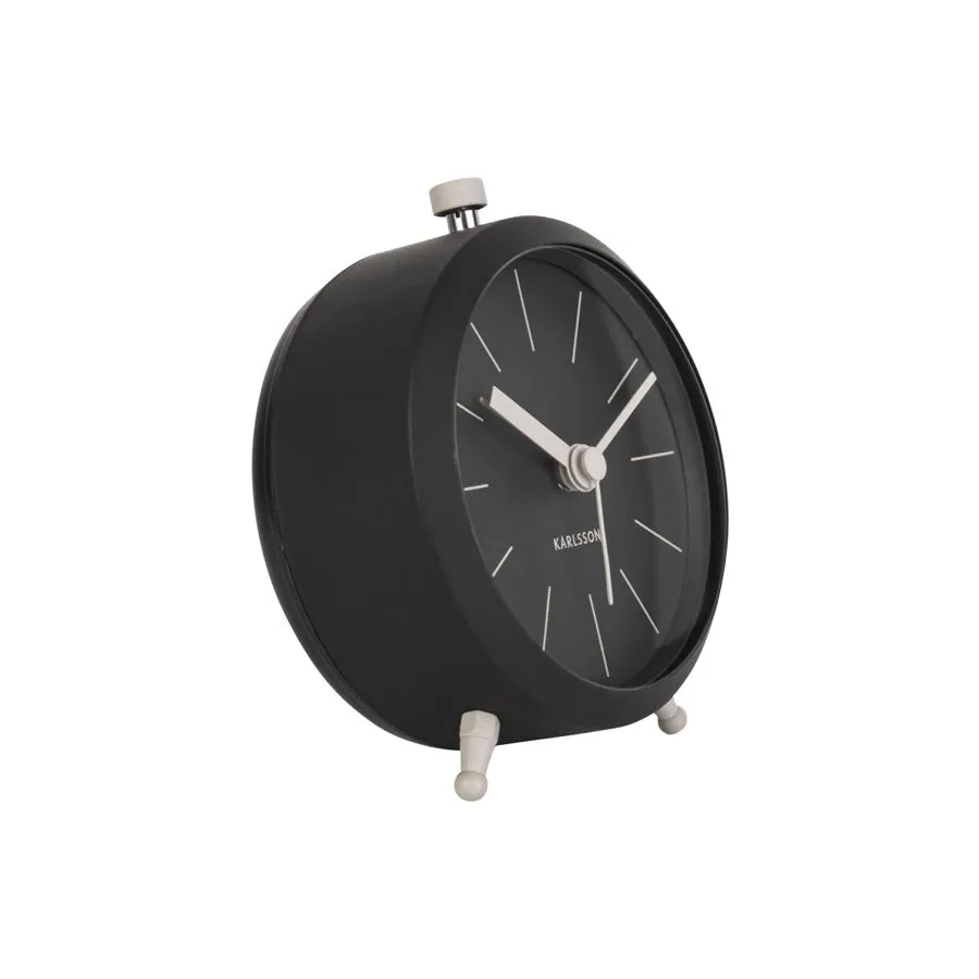 Button Alarm Clock - Black