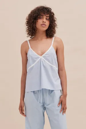 Cami Top Poplin Light Blue