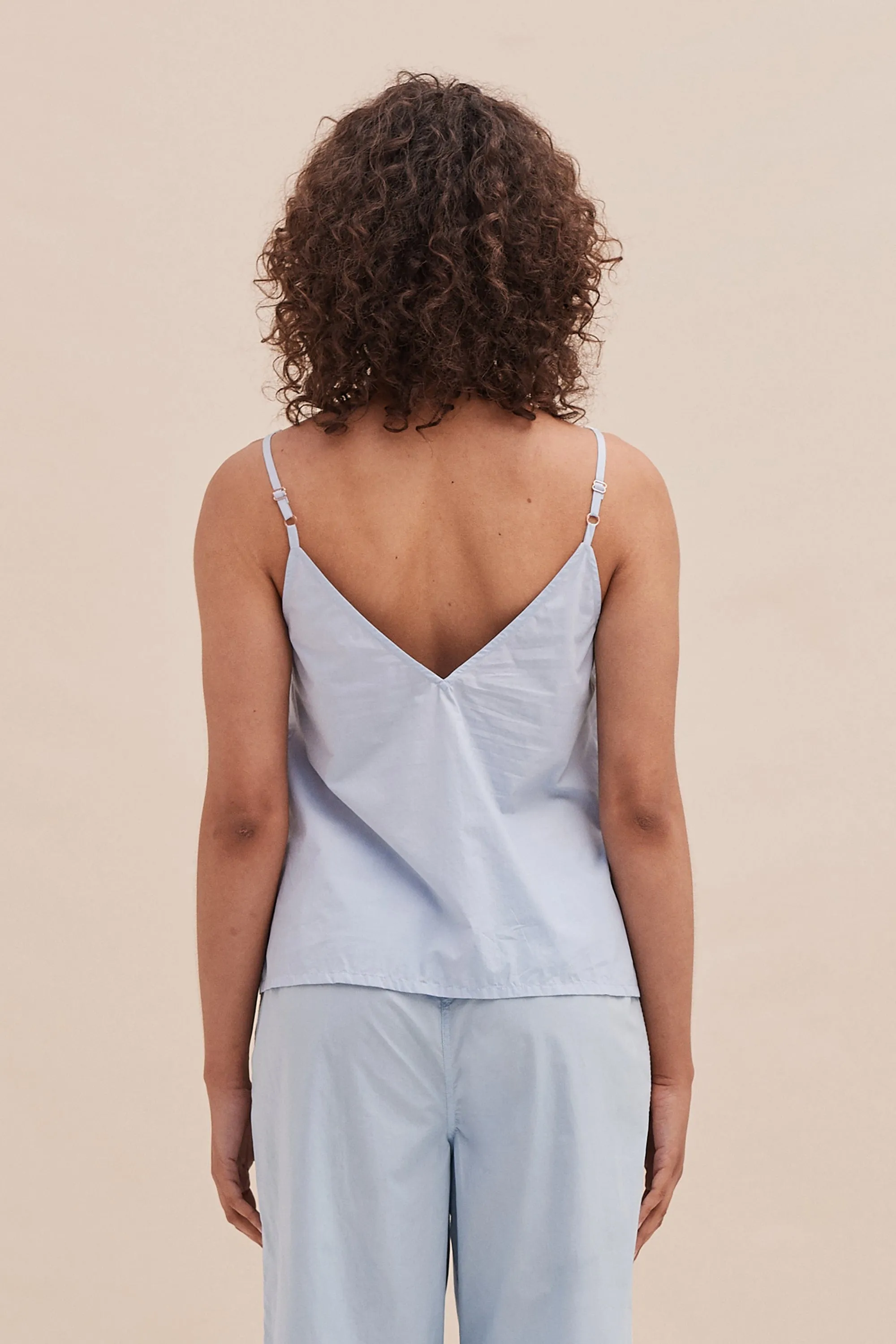 Cami Top Poplin Light Blue