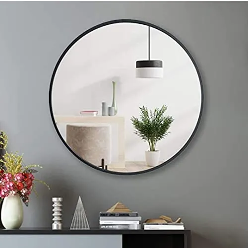 Cheval Glass Beveled Wall Mount Mirror - 18x18 Inches for Wall Decor/Wash Basin/Bedroom | Made in India