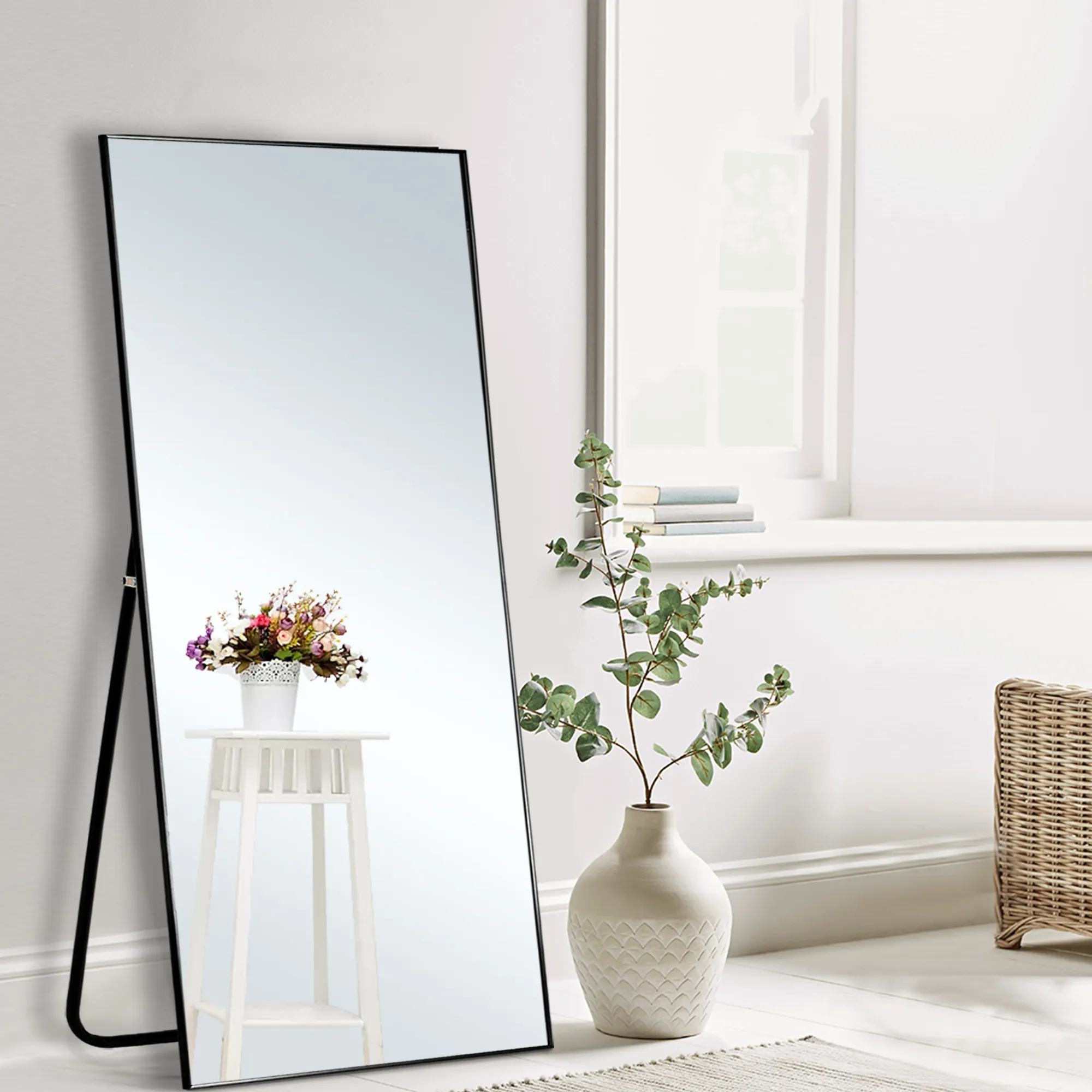 Chloe 71" x 31" Metal Framed Full Length Free-standing Mirror