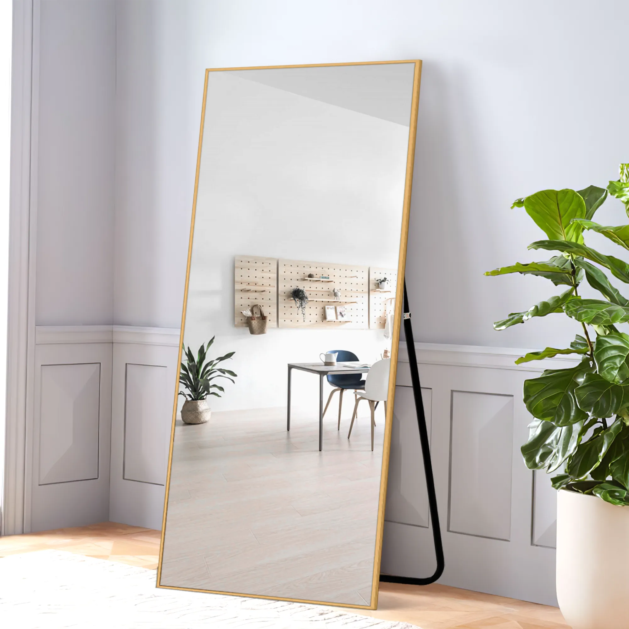 Chloe 71" x 31" Metal Framed Full Length Free-standing Mirror