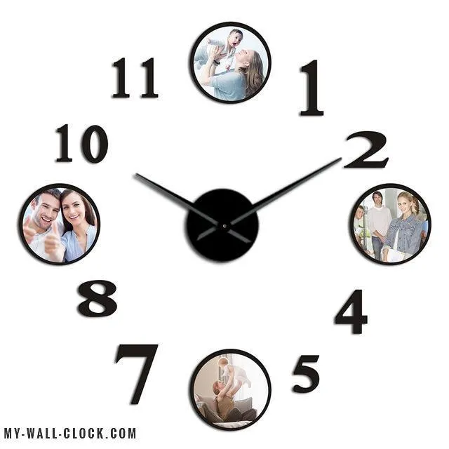 Clock stickers Photo circles