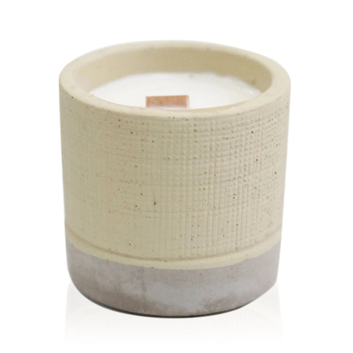 Concrete Pot Wooden Wick Candle - Choice of Fragrances