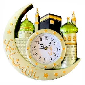 Craftication Wall Clock Islamic Allah Azan Masjid for Home Decorative Designer Clocks Hanging for Living Room, Bedroom, Kitchen, Office