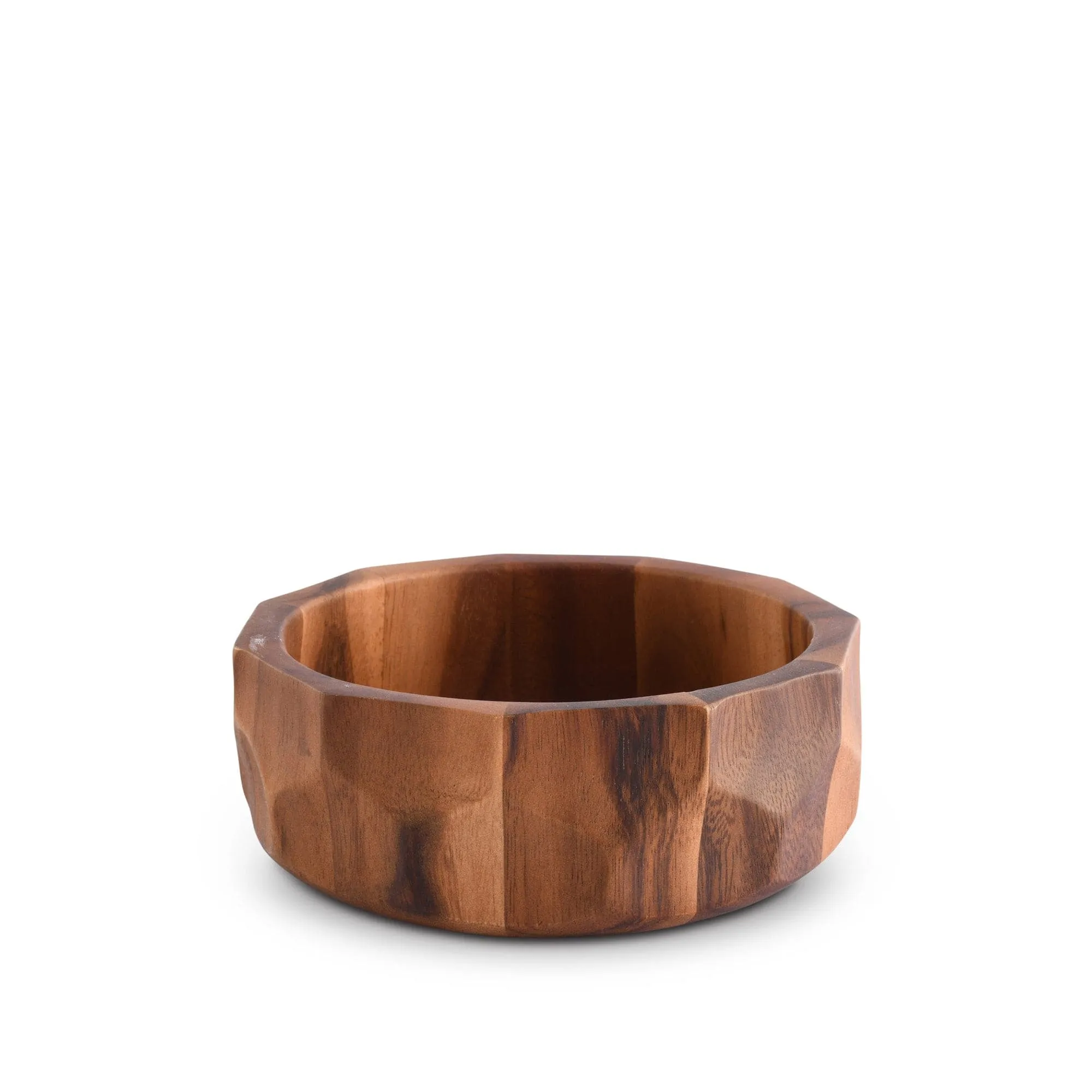 Diamond Pattern Single Acacia  Wood Salad Bowl