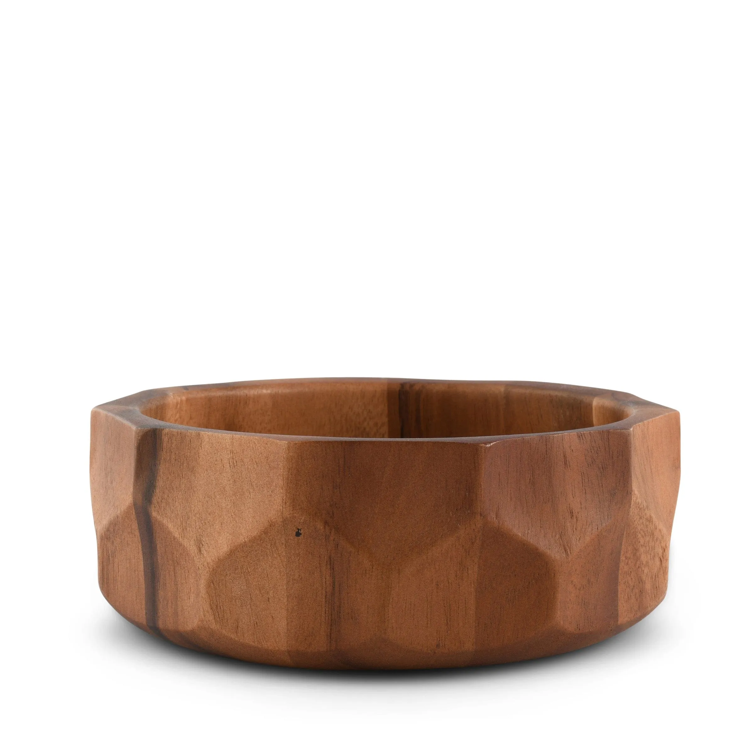 Diamond Pattern Single Acacia  Wood Salad Bowl