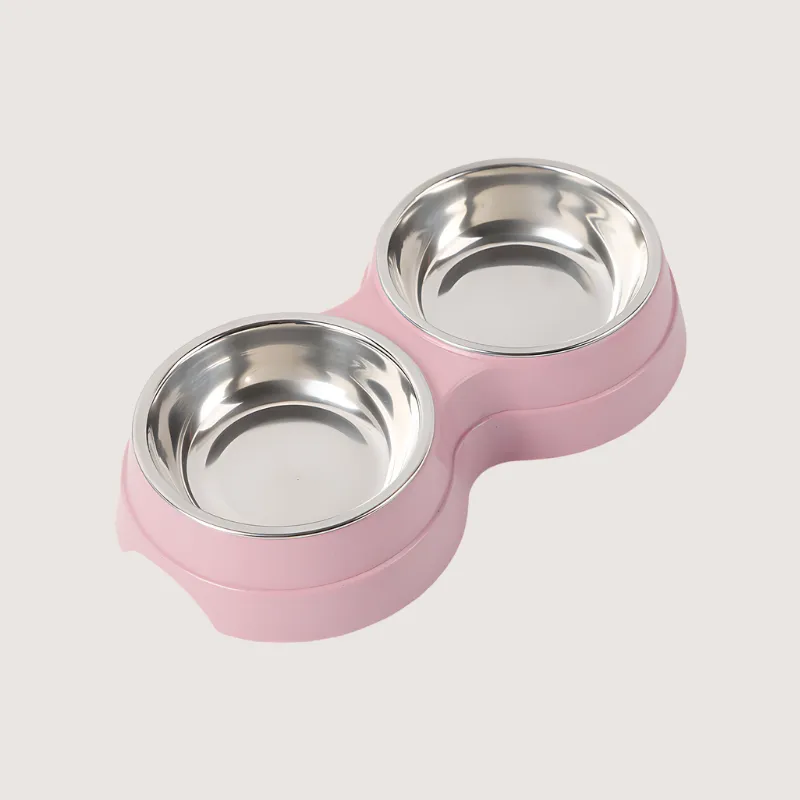 Double Stainless-Steel Pet Bowls