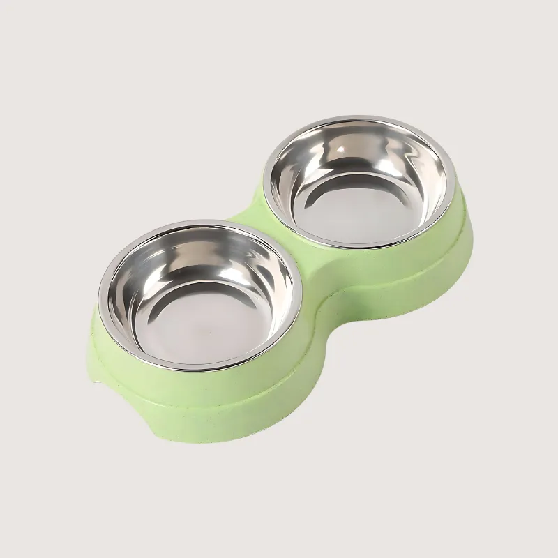 Double Stainless-Steel Pet Bowls