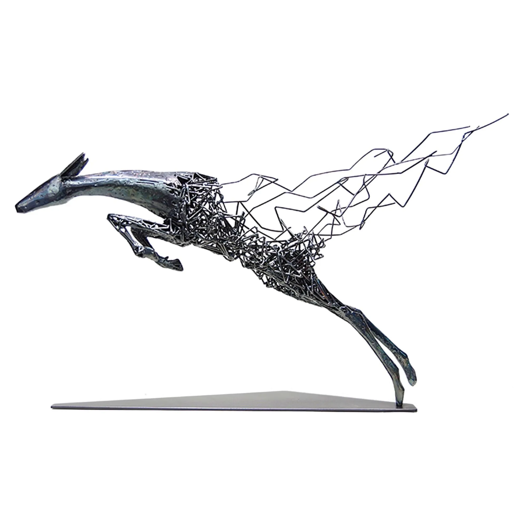 FINEST Abstract Metal Deer Sculpture - Modern Indoor Floor Sculpture FS-093