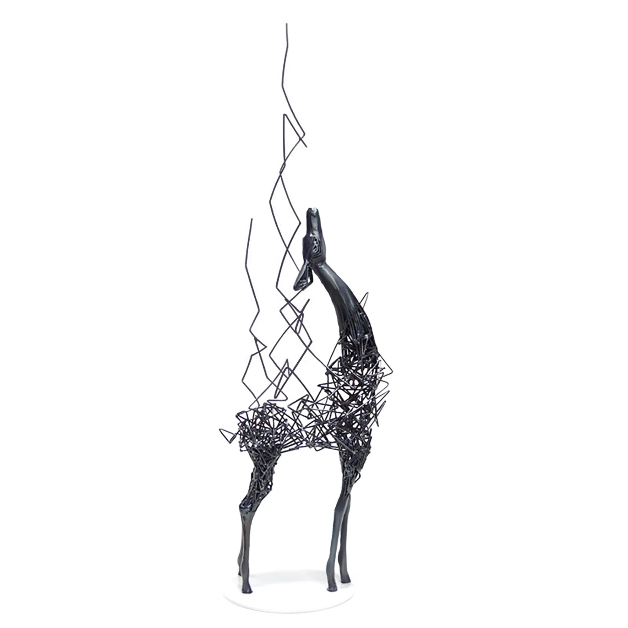 FINEST Abstract Metal Deer Sculpture - Modern Indoor Floor Sculpture FS-093