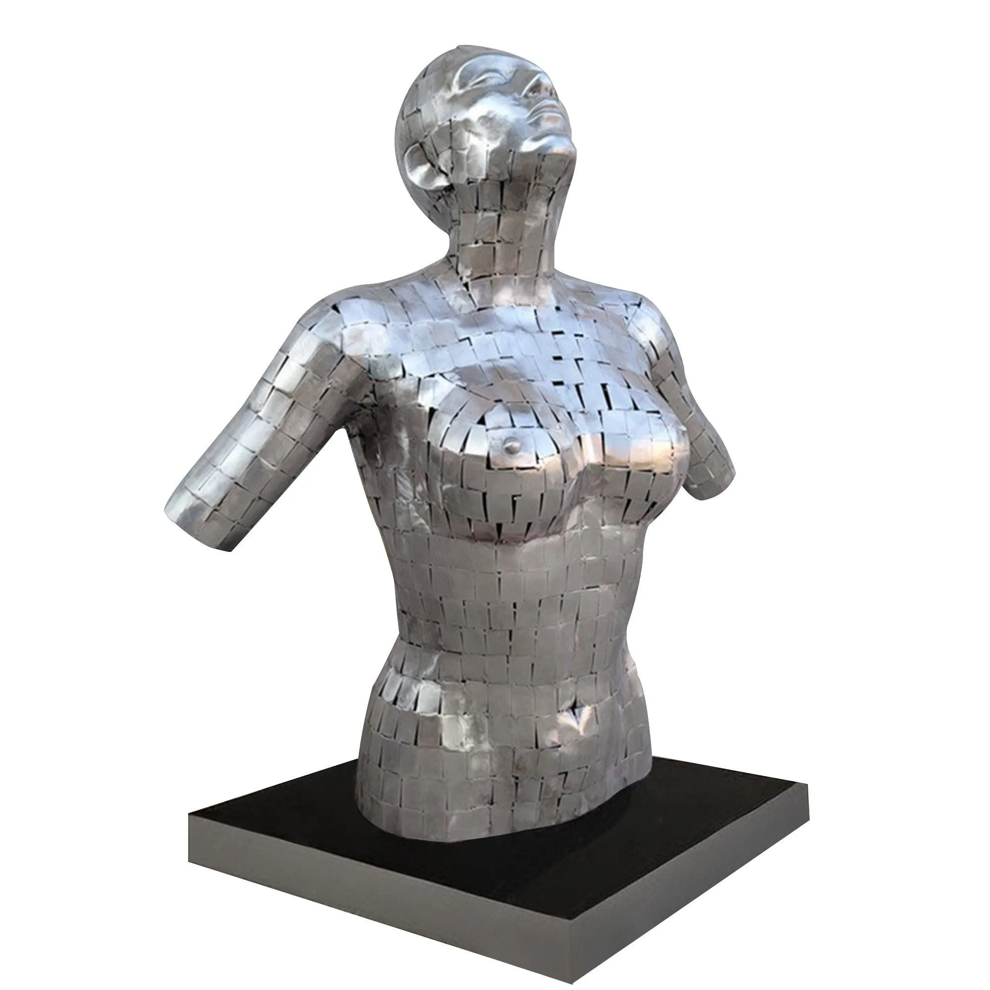 FINEST Abstract Stainless Steel Female Bust Sculpture FS-008