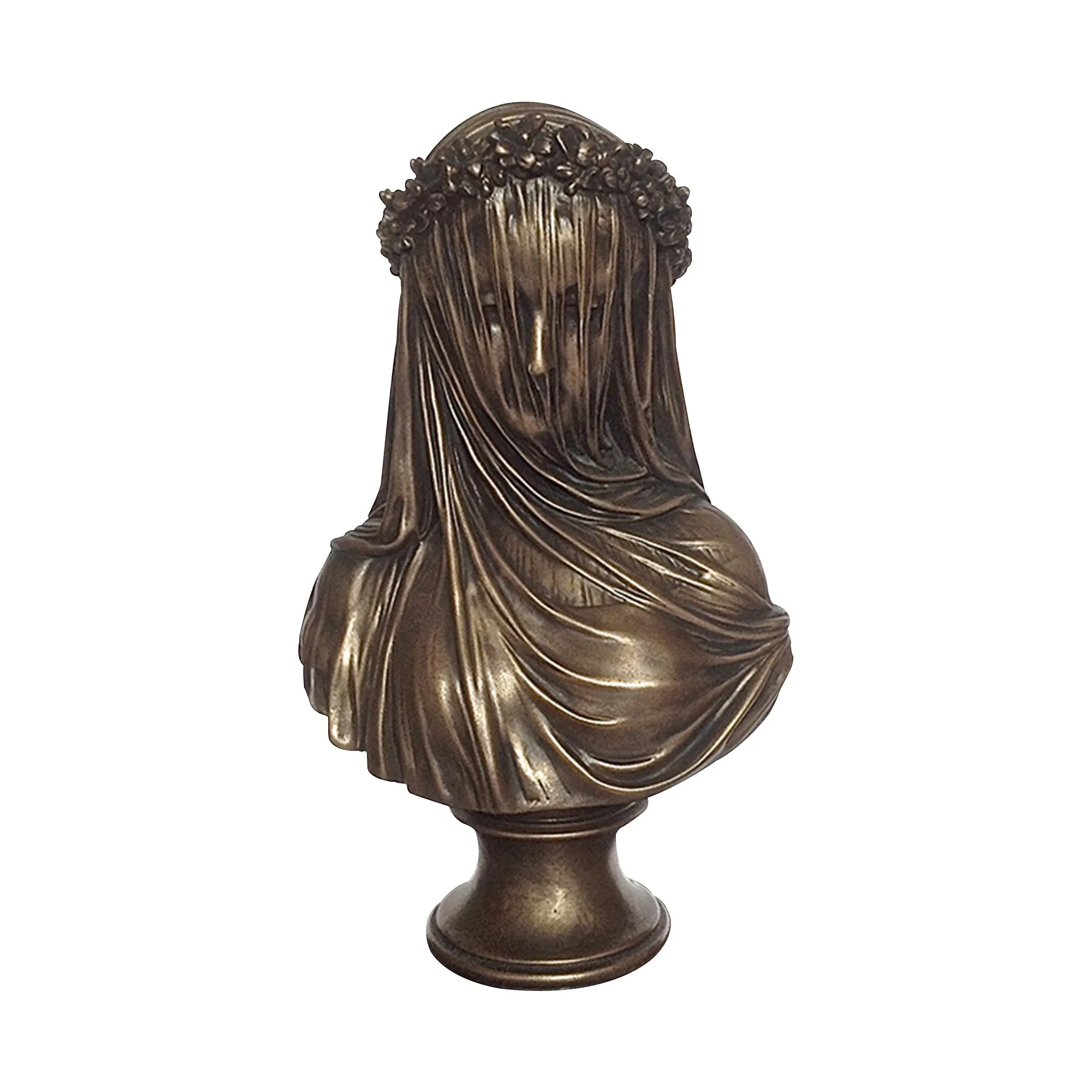 FINEST Bride Raffaelle Monti Veiled Virgin Mary Bronze Sculpture Replica FB-062