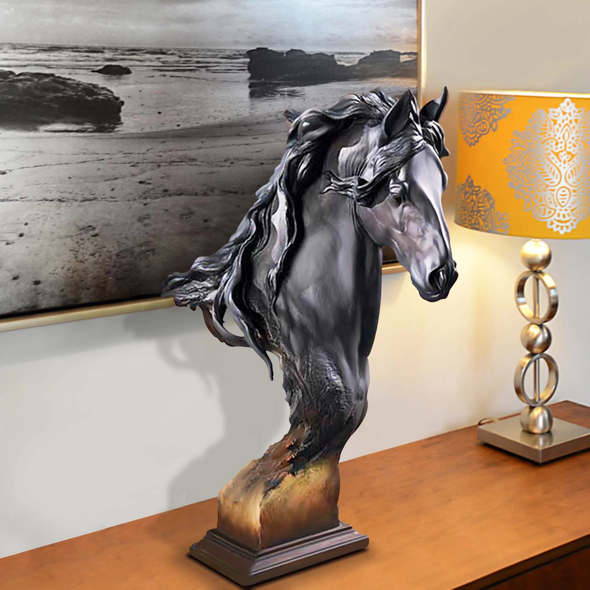 FINEST Custom Indoor Bronze Horse Head Sculpture for Sale FB-069