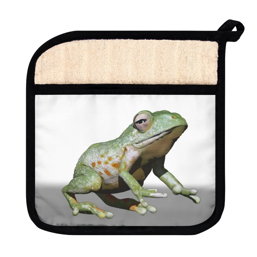 Frog Pot Holder with Pocket