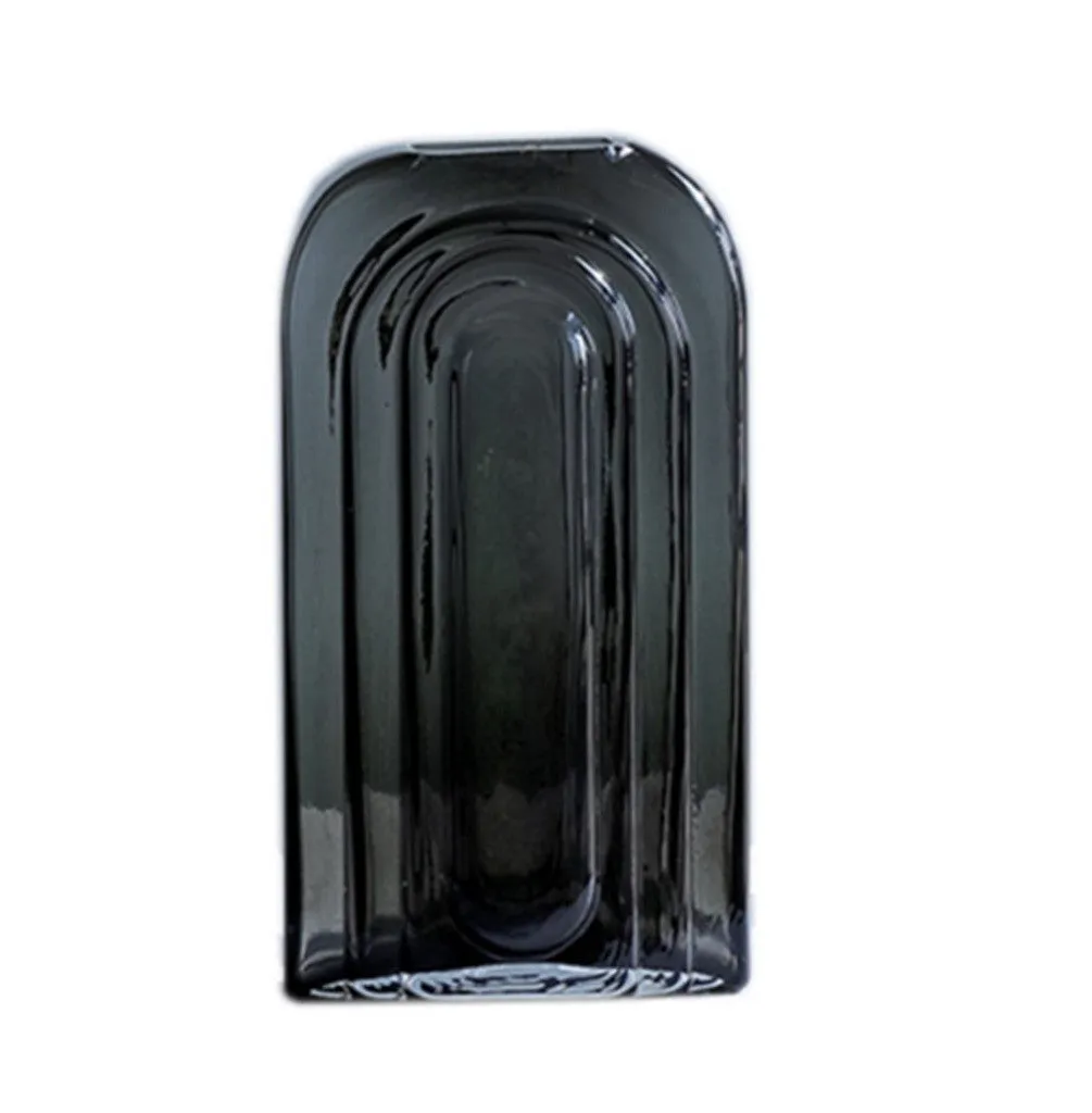 Gabel & Teller Arched Glass Vase 24.5cm - Shadow Black