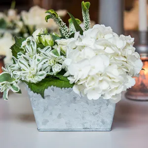 Galvanized Tin Rectangular Planter Large