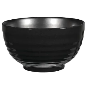 GF709 Art de Cuisine Black Glaze Ripple Bowls Small (Pack of 6)