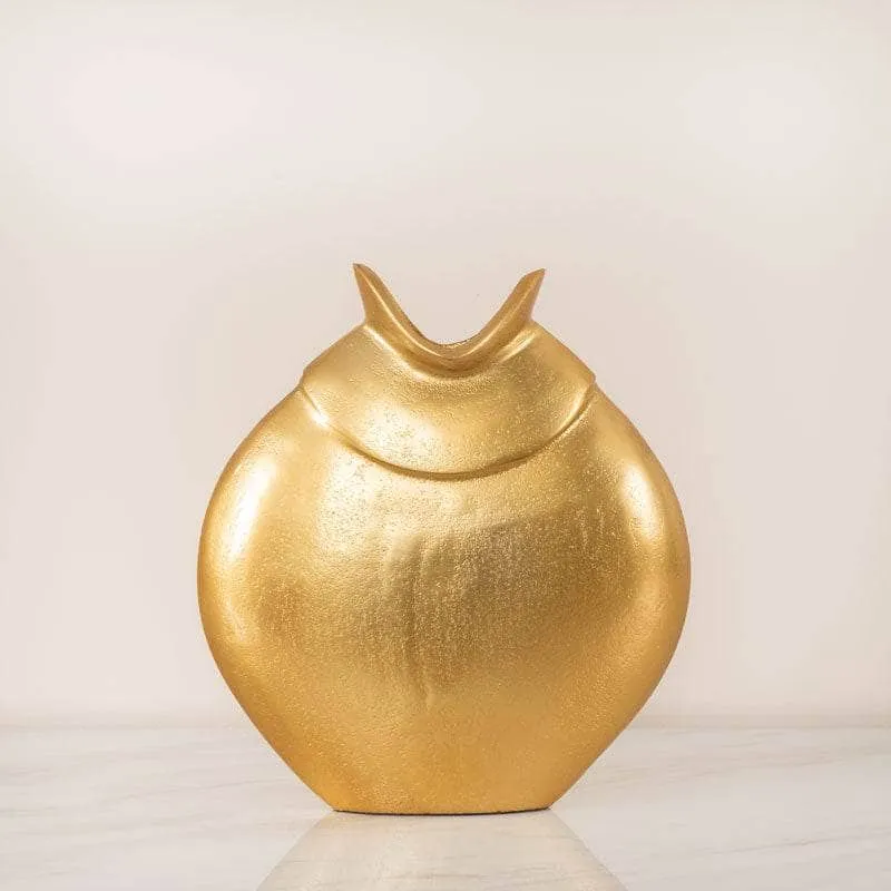 Gold Metal Vase - 24cm