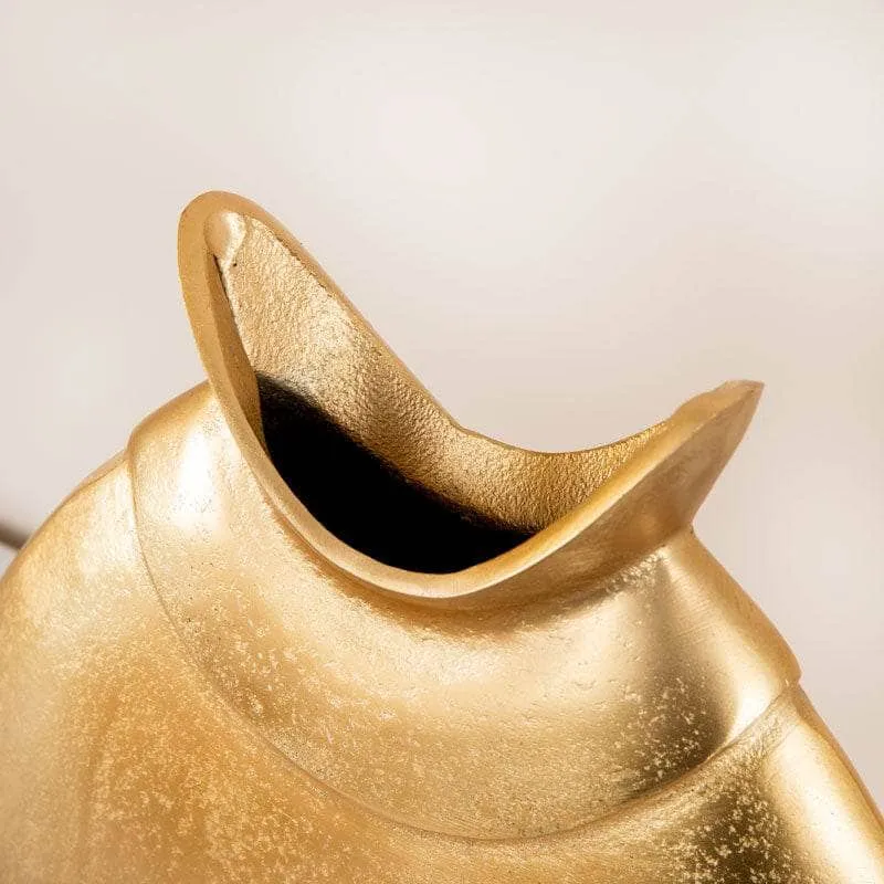 Gold Metal Vase - 24cm