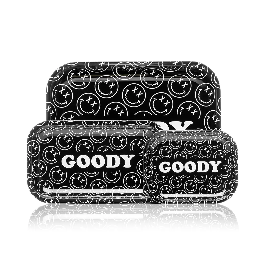 Goody Glass - Black Pattern Face Rolling Tray