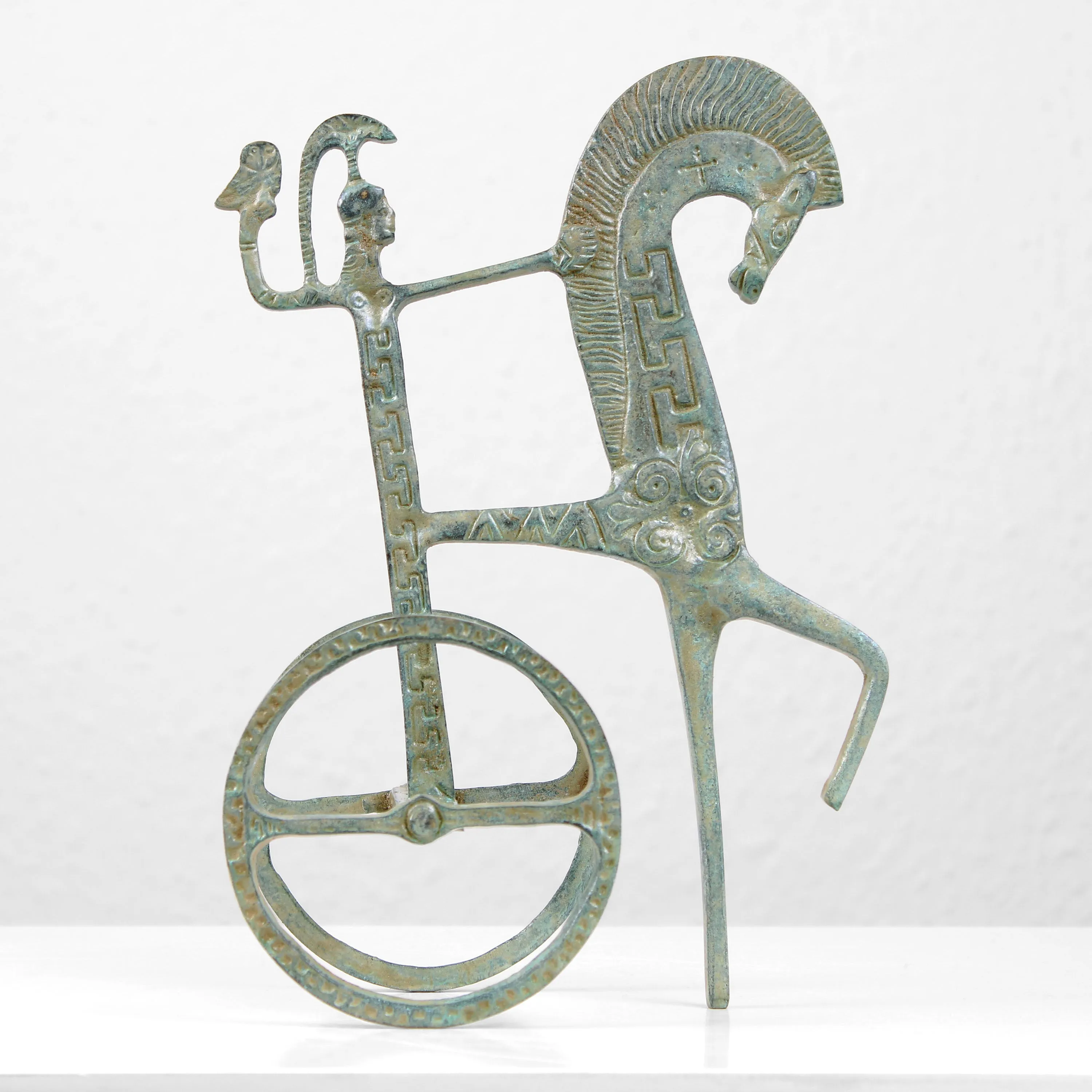 Greek Horse Chariot Statue (Bronze Sculpture)