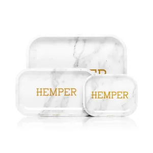 HEMPER  - Luxe Marble White Rolling Tray