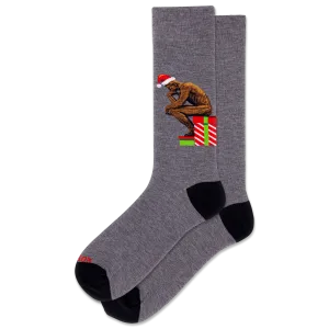 HOTSOX Men's Santa Thinker Crew Sock