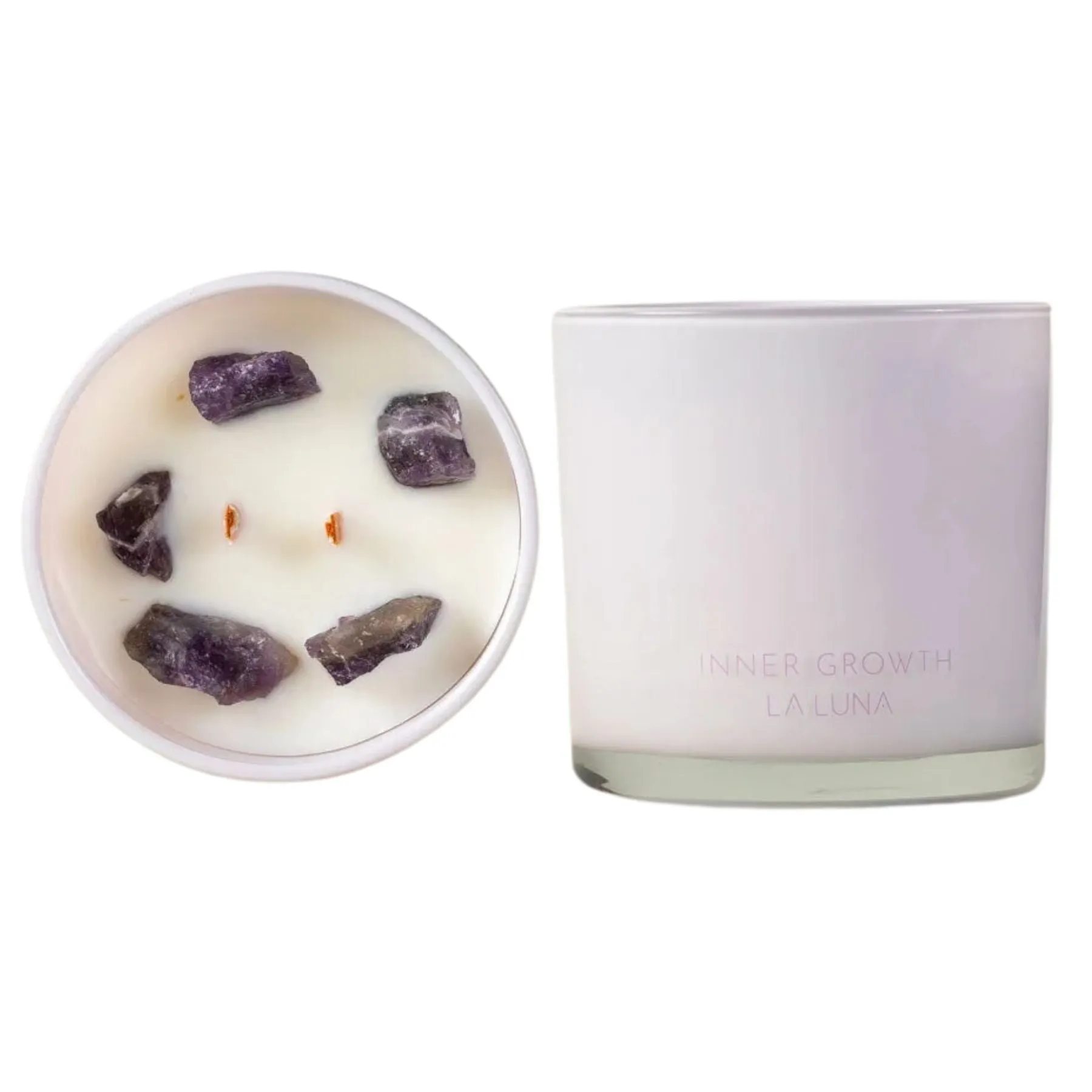 La Luna Crystal Infused Candle Inner Growth - Amethyst 300g