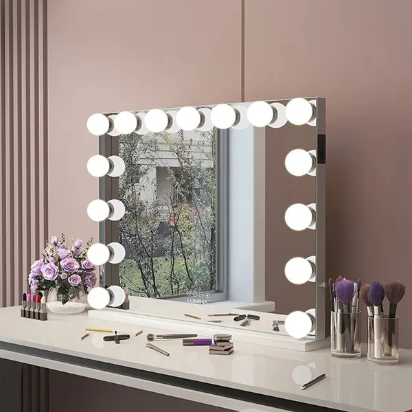 LUXE Hollywood Vanity Mirror with Lights and Bluetooth Speakers