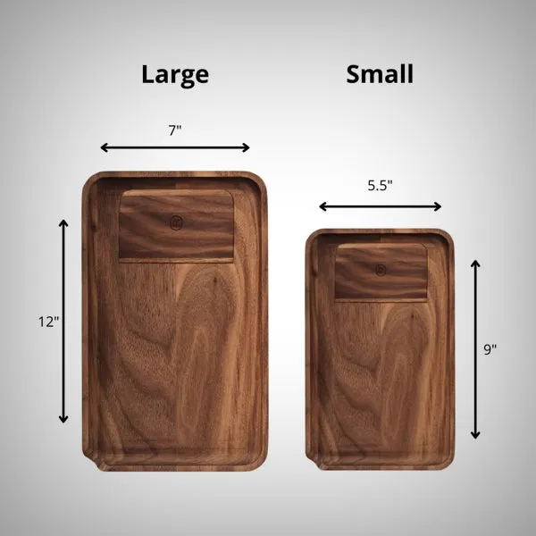 Marley Natural Black Walnut Rolling Tray