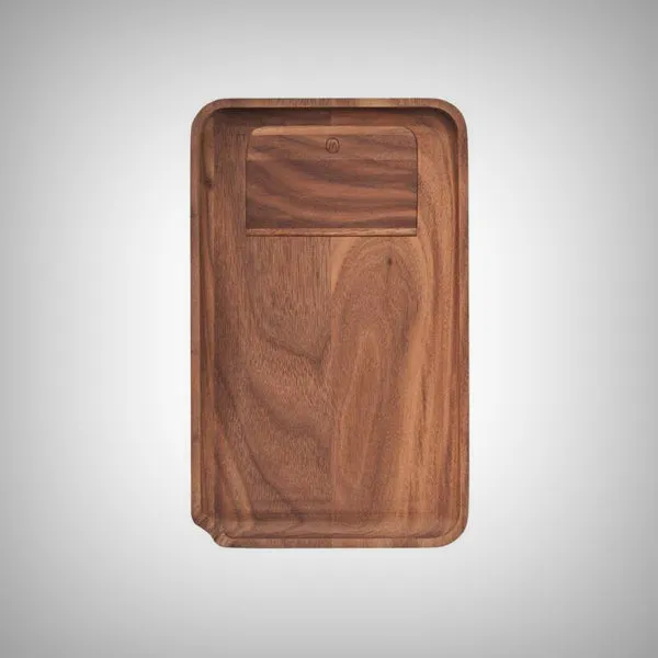 Marley Natural Black Walnut Rolling Tray