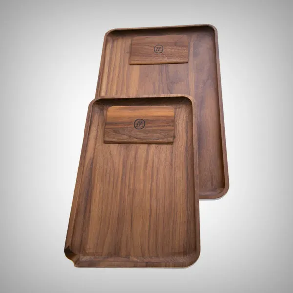 Marley Natural Black Walnut Rolling Tray